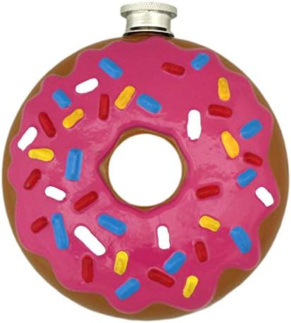 Donut Hip Flask 10 oz - Stainless Steel Liquor Holder image 3