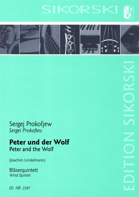 Pierre et le Loup pour quintette à vent, partition et parties de Prokofiev