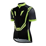 Conjunto de manga corta de ciclismo traje de bicicleta cómodo de secado rápido para deportes al aire verde (METRO)