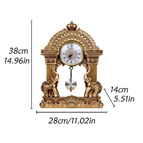 Reloj de mesa retro europeo para sala de estar y escritorio 3