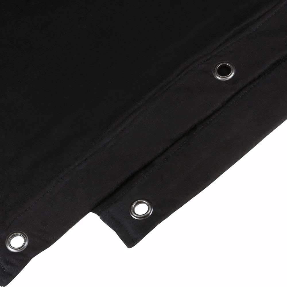 Adam Hall Accessories 0151X43 Deko-Molton B1 z oczkami - obszyta czarna