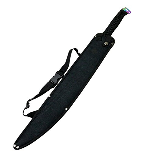 Defender-Xtreme 27" Stainless Steel Rainbow Blade Sword With Nylon Sheath #TOP1