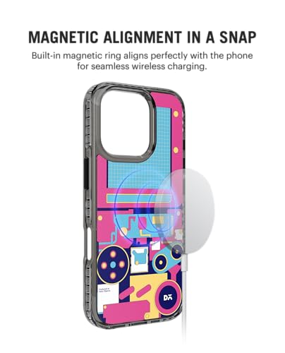 Image of DailyObjects Case for iPhone 16 Pro Max Compatible with Mag-Safe Wireless Charging, Stride 2.0 Nin10do Slim Shockproof Back Cover with Inner Magnetic Ring