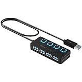 usb schalter bauen SUPER SPEED ÜBERTRAGUNG: Sabrent USB HUB 4-Port, (SuperSpeed-Datenübertragung) Mit Datengeschwindigkeit von bis zu 5 Gbps 10 x schneller als USB 2.0 Damit lassen sich HD Filme, Music und data in nur Sekunden transferieren. (Abwärtskompatibel mit USB 2.0 oder 1.1)