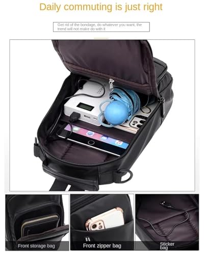 Image of Handcuffs Unisex Crossbody Sling Bag Waterproof Polyester Slim Chest Backpack Men's Shoulder Bag Leisure Travel Handbag Hard Shell Anti-Theft Chest Bag