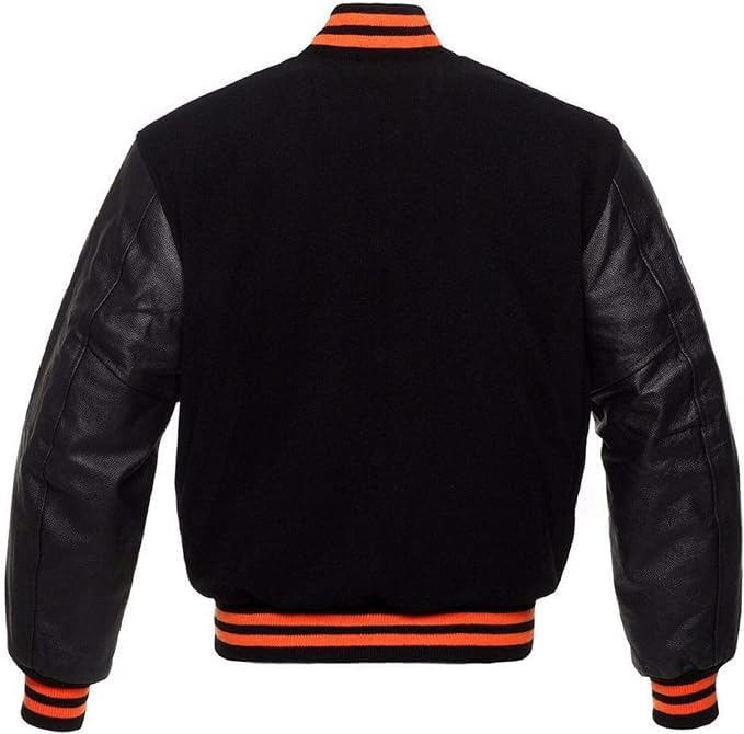 Boys Varsity Jacket Leather Arms Wool Polyester Quilted Kids/Children Varsity Bomber Jacket2
