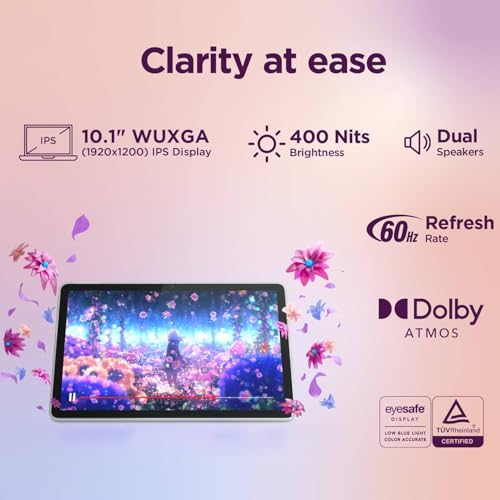 Image of Lenovo Tab| 10.1 Inch Display| Wi-Fi Only| 4 GB RAM + 64 GB ROM (Expandable up to 1 TB)| Metal Body| Dual Speakers with Dolby Atmos| Android 14| Color: Polar Blue