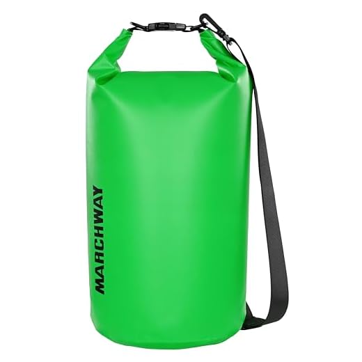 Floating Waterproof Dry Bag 5L/10L/20L/30L/40L, Roll Top Dry Sack for Marine Kayaking Rafting Boating Swimming Camping Hiking Beach Fishing Skiing Snowboarding Hunting Climbing Surfing (Green, 20L)