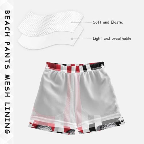 Boys Beach Board Shorts America Golf Baseball Swim Trunk Teen Swimwear 8-16Y Multicolor4
