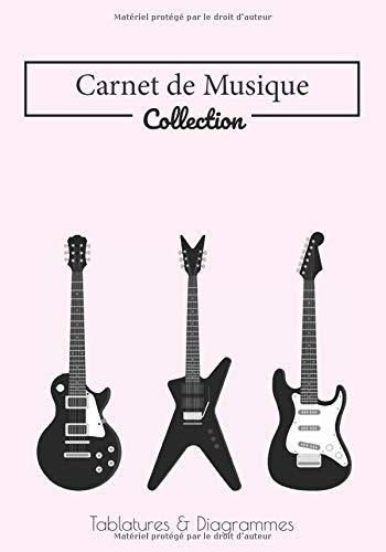 Cahier de Musique - Tablatures et Diagramme: Cahier de Guitare avec tablature - Carnet de partitions vierges - 7 tablatures et 6 diagrammes d'accords ... ou professionnels musiciens seront conquis.