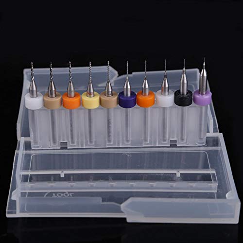 Juego de 10 brocas de acero Tungsteno 0.1-1.0mm miniatura 3
