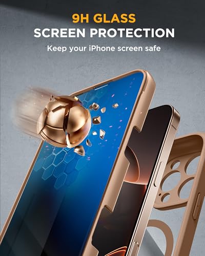 Image of miracase Privacy for iPhone 16 Pro Max Case, 25 Anti-Spy, Desert Brown | Built-in Privacy Screen Protector, Compatible with MagSafe, Full Camera Protection, 360 Full Body Shockproof Phone Case 6.9 inch
