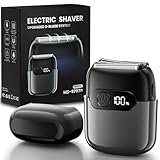 Electric Foil Shaver for Men :3D Floating Blades, LED Display, USB-C Fast Charge, IPX8 Waterproof - Perfect for Travel & Smooth Shaving at Home Gray