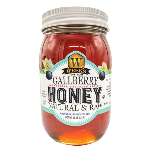Miel pura Gallberry Weeks Honey Farm 22 oz frasco