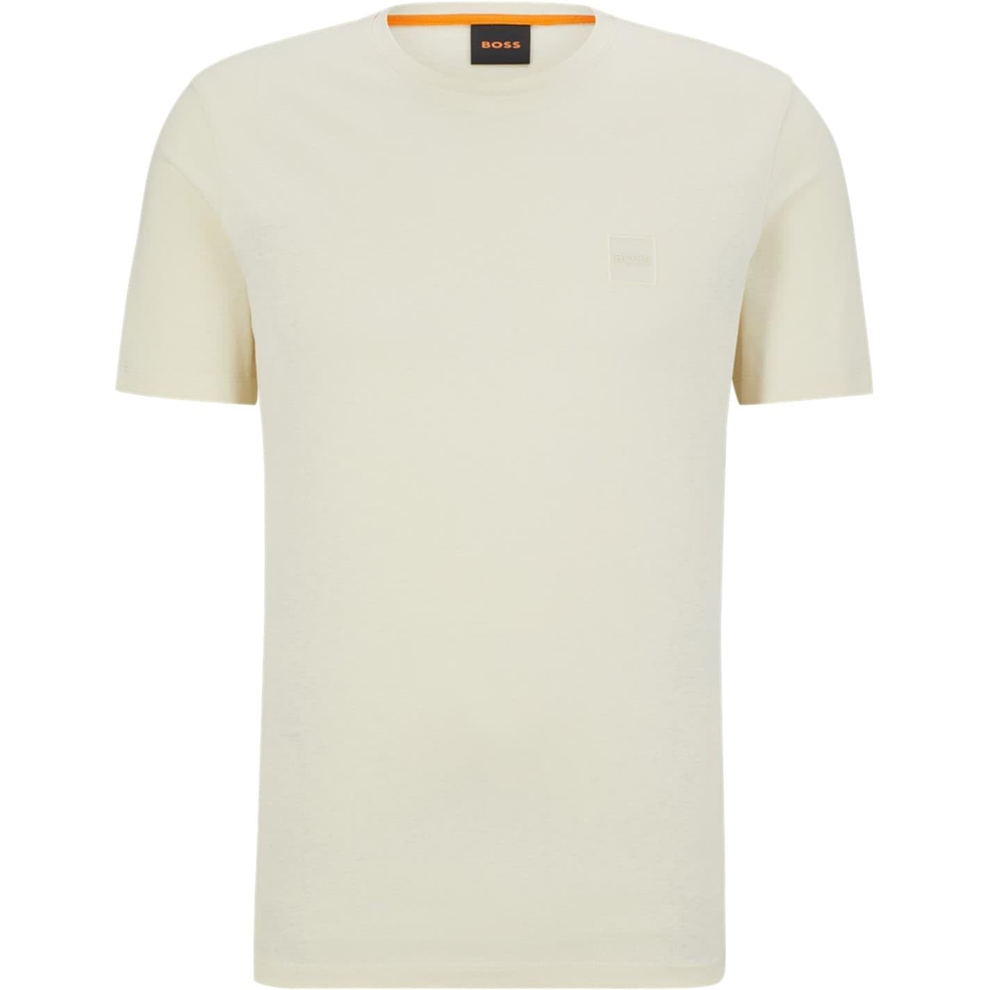 BOSS Herren Tales Relaxed-Fit T-Shirt aus Baumwoll-Jersey mit Logo-Aufnäher