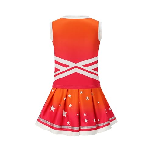 Disfraz de animadora para niñas con pompones miniatura 2