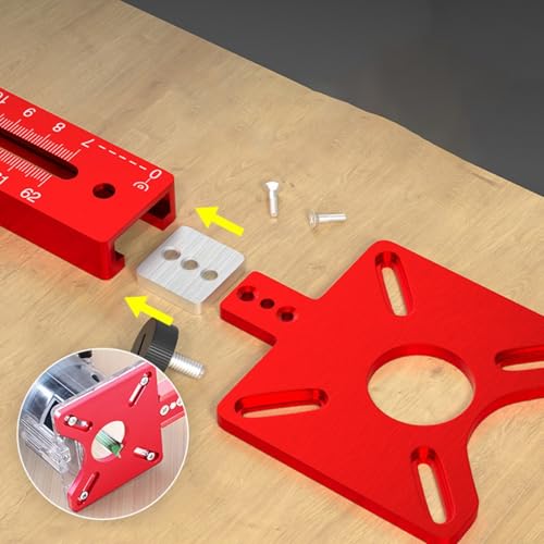 Base de support de rainure de fraisage en alliage d'aluminium rouge