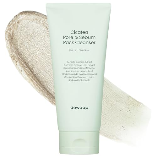 DEWDAP Cicatea Pore Sebum Facial Cleanser, Face Mask, Gentle Scrub, Face Wash with Centella Asiatica...