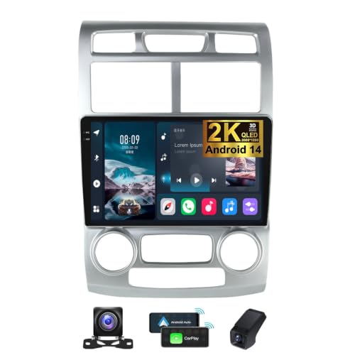 Radio Android 14 para Kia Sportage 2 con pantalla 2K de 9,5" M500S ideal para viajes en familia