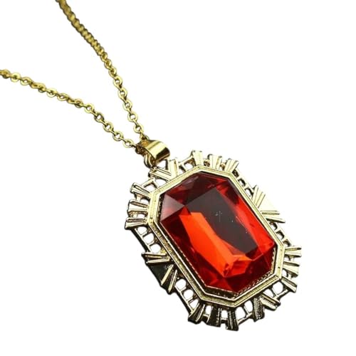 New 2026 Unisex The Sandman Ruby Neckalce Cosplay King Of Dreams Morpheus Red Stone Pendant Vintage Jewelry Costume Accessories Prop Fans Gift Fashion Trendy Creative For Women And Men Findings