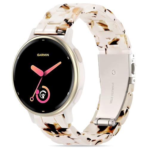 Compatible with Garmin Vivoactive 5 Watch Band Resin, 20mm Strap Compatible for Garmin Vivoactive 6/3/Forerunner 245/165/55/570 42mm/645 Wristband Bracelet Replacement with Stainless Steel Buckle by Conidido - Used condition - US$9.99