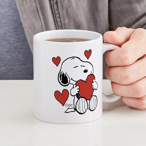 Taza de cerámica blanca Snoopy para café 11 oz miniatura 4