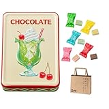 【2024 オンラインショップ限定品】はじけるキャンディチョコレート アソートメント缶 (21個入) 専用手提げ袋付き バレンタイン