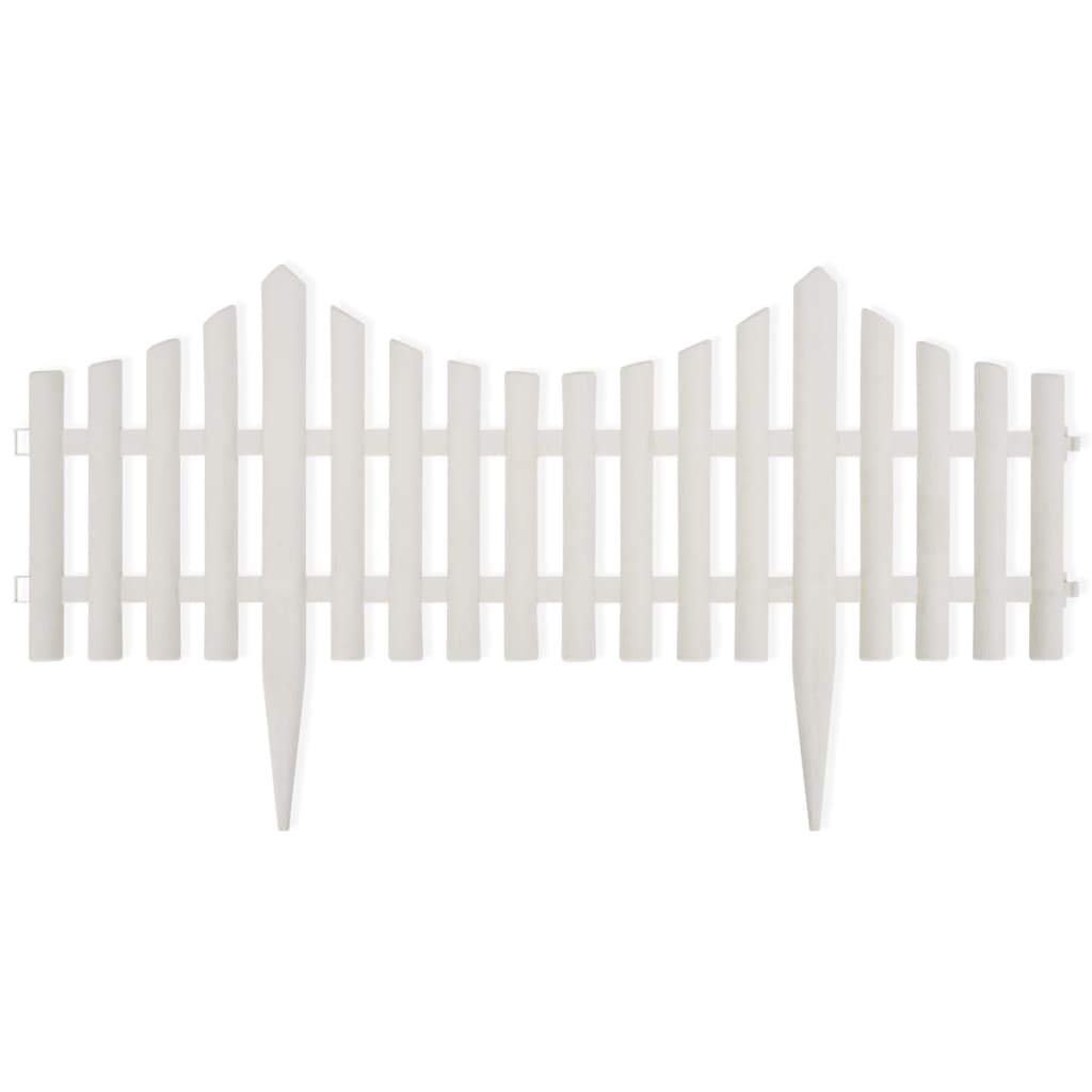 HXUHUWS Elegant White Lawn Divider Set, 17 Interconnectable Pieces for Easy Border Definition, 32.8 ft Length