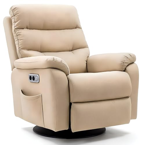 Power Swivel Recliner Chair with USB and Pocket