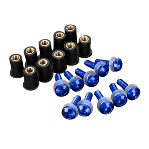 Vis de fixation pare-brise 5 mm bleu pour Kawasaki Z1000 SX