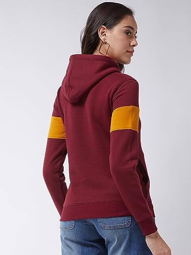 Image of Modeve Women Printed Hooded Sweatshirt for Winter