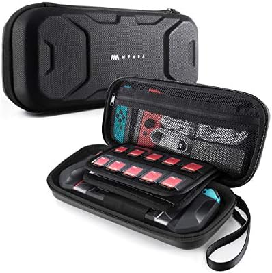 Mumba Carrying Case for Nintendo Switch OLED & Nintendo Switch 1, [Fits Protective Cases][Plus Version] Protective Hard Shell Travel Carry handbag Pouch for Blade/Battle/Rugged Protective Case (Black)
