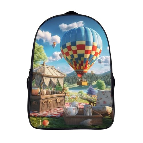 Mochila infantil de globo aerostático para guardería y preescolar con cierre de pecho