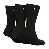 6 Pack Mens Jeep Wool Rich Hiking Walking Socks 7-12 Usa (Black)