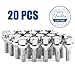 GAsupply 12X1.25 OEM Lug Bolts, Fit for 2015-2022 Jeep Renegade, 2018-2022 Compass, 2014-2022 Cherokee, 20pcs 28mm Shank One-Piece Factory Style Chrome Wheel Lug Bolt, 19mm Hex Stock Stud, Cone Seat