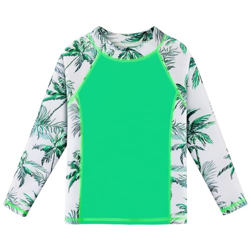 Image of BAOHULU Girls Rash Guard Swimsuit 2 Pieces Long Sleeve Bathing Suit UPF 50+ Quick Dry Beach Swimwear Size 3-14 Years