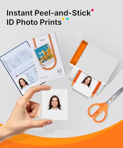 Liene Amber M110 & M210 3x3″ Photo Paper 40 Sheets & 1 Cartridge, Photo Printer Sticker Paper Adhesive, Waterproof, Smudge Proof, Instant Photo Paper Only for DHP514/DHP515 Photo Printer for Scrapbook - Image 7