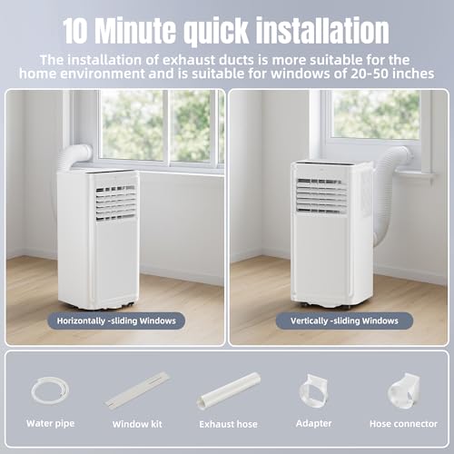 Image of AKIRES 10000 BTU Portable Air Conditioners,3-IN-1 Portable AC Unit With Fan & Dehumidifier,Remote Control,24H Timer,Sleep Modes,Cools Room Up To 450 sq.ft,Suitable for Bedroom,Room, Office,Apartment