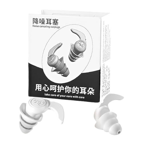 Bloqueo de sonido de enchufes para la oreja: tapones para los oídos impermeables para adultos, enchufes de zona tranquila reutilizables | Protectores de sueño antimingo, barreras de sonido al aire lib