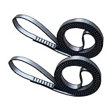 FOSER 18mm Nylon Climbing Sling Runner, 23KN Nylon Rope,Apply to Rock Climbing, Mountaineering, Hiking, Downhill, Emergency Equipment, etc (Gray(2pcs), 120cm/48inch)