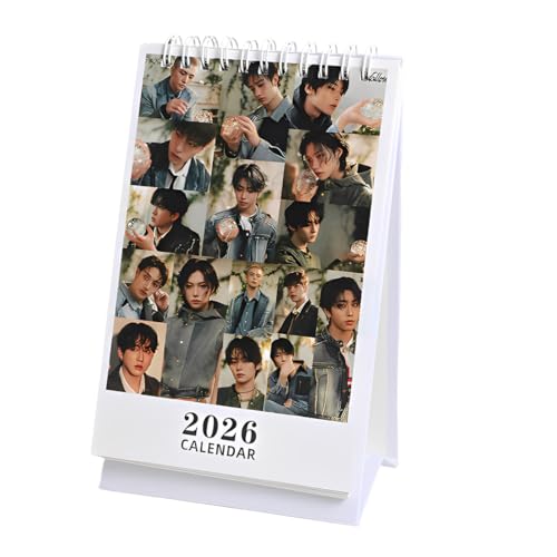 CWED Stray Skz Kids Gadget - Calendario de Escritorio 2026, Para Decoración de Escritorio K-Pop Karma Stray Skzoo Kids Lightstick Foto, Calendario de Apoyo para Fans(A)