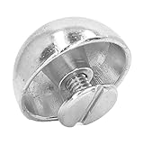 Cyrank 100 Sets Rundkopf-Knopfnieten, 15 Mm Legierung, Schraubknopfnieten, Nieten, Ledernieten Für DIY-Lederhandwerk, Gürtel, Geldbörse, Handtasche, Reparaturen, Dekoration(Silber)