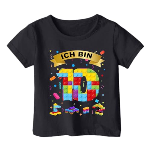 Camiseta de ciclismo para niños de 10 cumpleaños, divertida 2015, 10 cumpleaños, camiseta de manga larga, Negro , 10-11 años