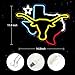 TEXAS Neon Long-horn Sign for Wall Decor -Adjustable Brightness LED Bull Neon Light Signs, Cow Neon Signs - USB Powered Hanging Neon Sign for Game Room, Man Cave, Bar 15.12 IN