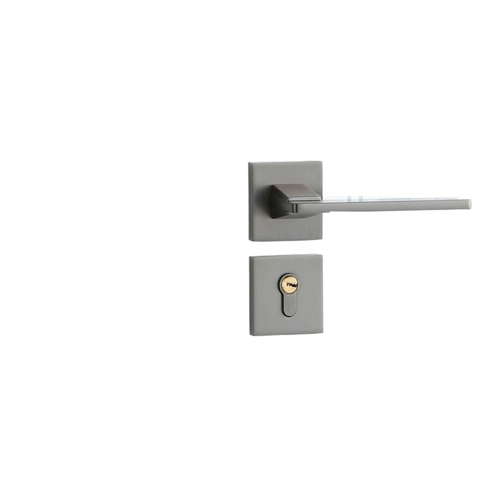 Serrure de porte magnétique silencieuse pour chambre, fin du claquement en alliage zinc noir