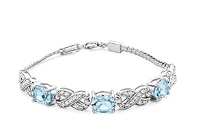 BYJOY Byjoy Damen-Armband 925 Sterling-Silber Ovalschliff BYJOY Byjoy Damen-Armband 925 Sterling-Silber Ovalschliff