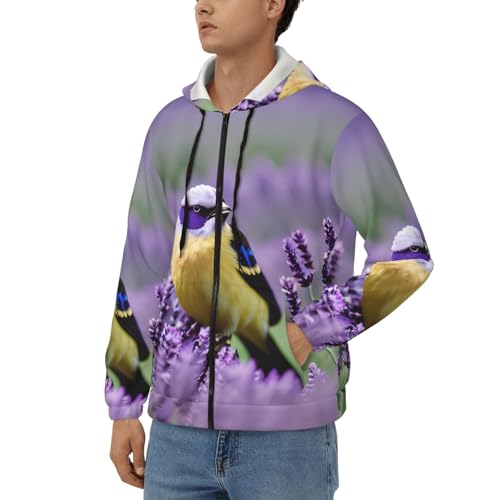 Pull à capuche pour homme motif floral veste zippée mi-saison confortable - 2
