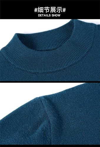 Dcvmvmn Mens Winter Warm Casual Long Sleeve Half High Collar Bottomed Sweater Knit Sweater2