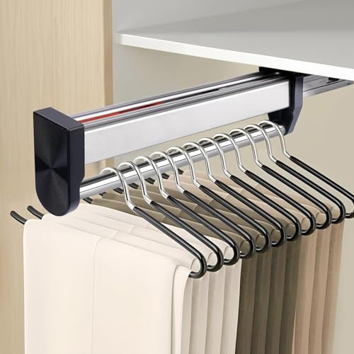 Placard encombré ? Organiseur de pantalon extensible 50cm pour optimiser votre dressing