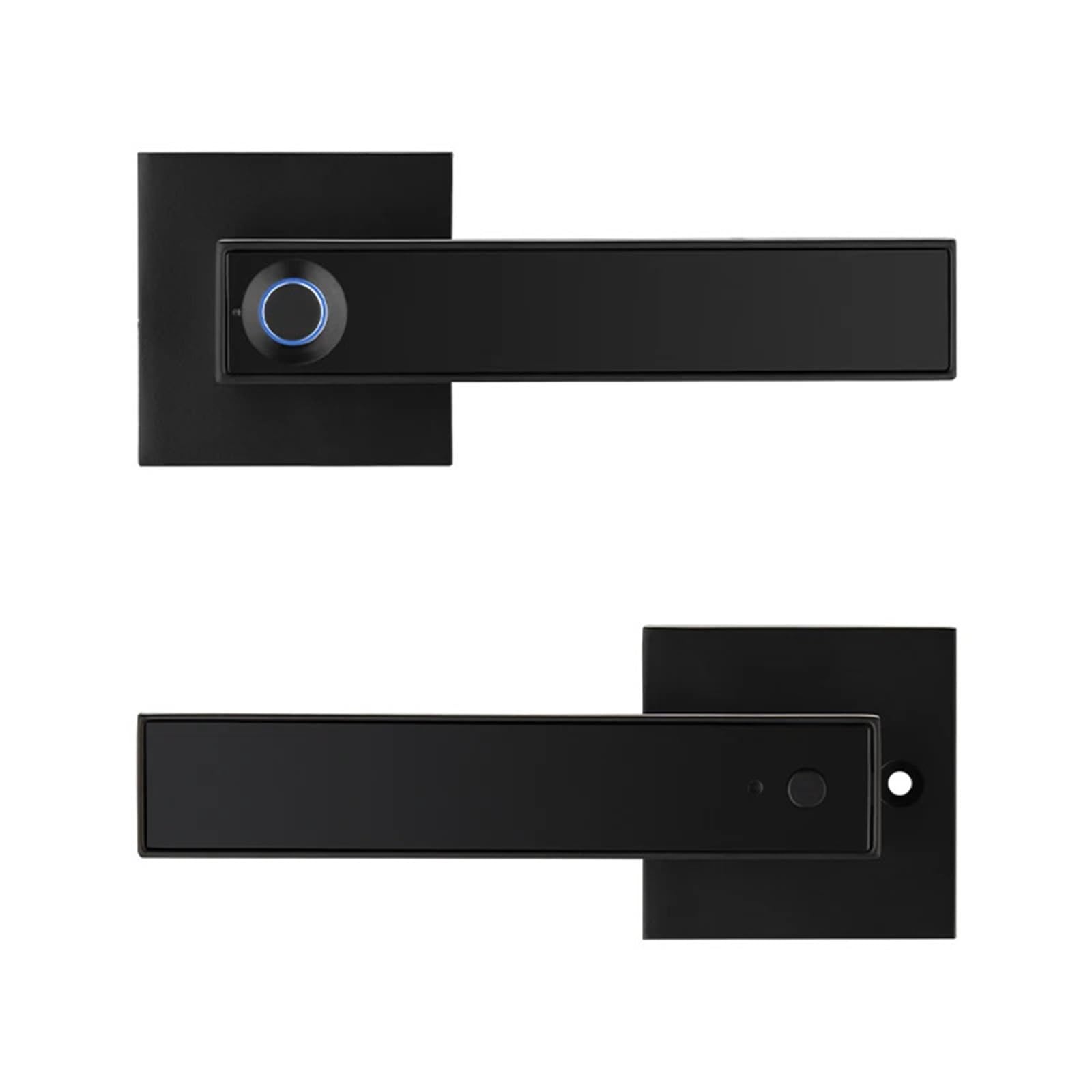 Inteligentny zamek, Zamek do drzwi bezkluczykowych, inteligentna klamka Bluetooth krótkiego zasięgu, inteligentny zamek z czytnikiem linii papilarnych(Nero)